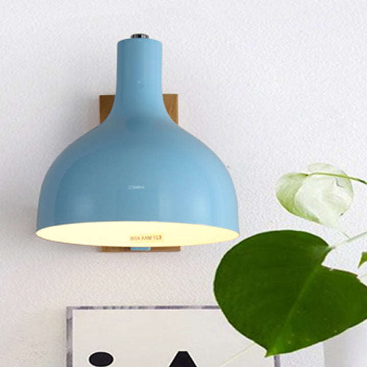 Skørter | Metal Bowl-Shaped Wall Lamp Living Room Single Light Nordic Style Undertone Wall Lamp