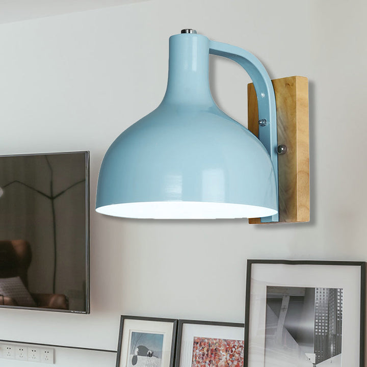 Skørter | Metal Bowl-Shaped Wall Lamp Living Room Single Light Nordic Style Undertone Wall Lamp