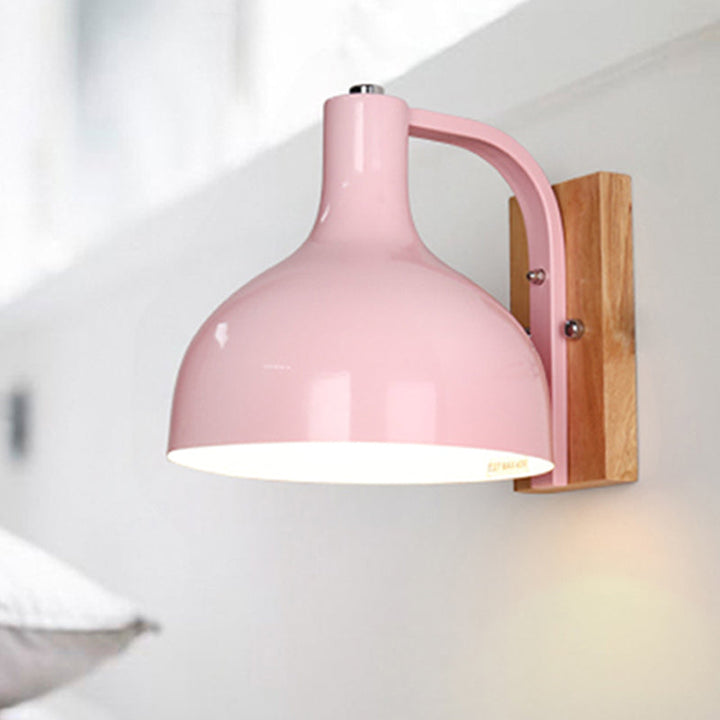 Skørter | Metal Bowl-Shaped Wall Lamp Living Room Single Light Nordic Style Undertone Wall Lamp