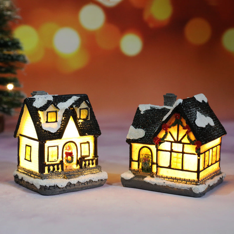 Lisslune | Christmas decorations micro landscape resin house