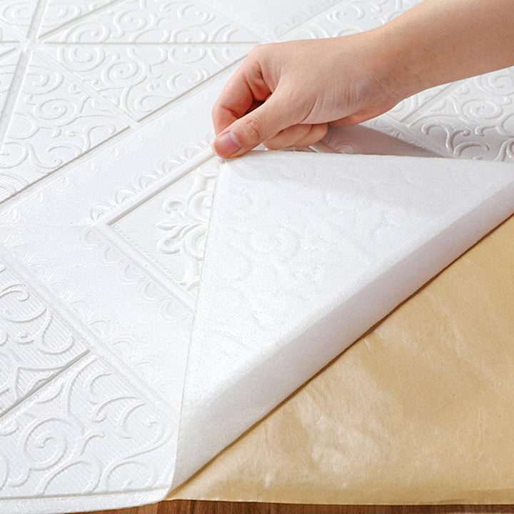 Lisslune | 3D embossed interior wall covering Self-adhesive geometric texture wall covering