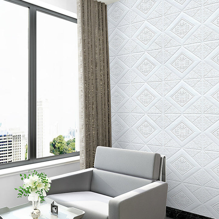 Lisslune | 3D embossed interior wall covering Self-adhesive geometric texture wall covering