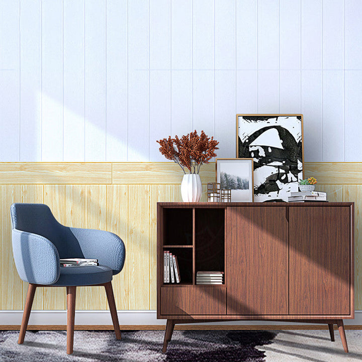 Lisslune | 3D Embossed Interior Wall Covering Self-Adhesive Wood Look Wall Paneling