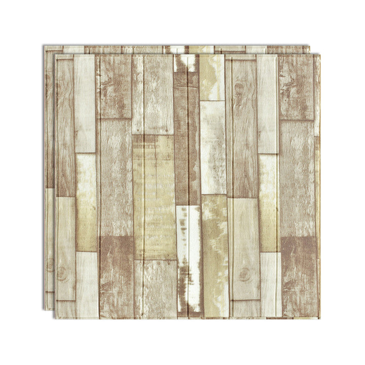 Lisslune | 3D Embossed Interior Wall Covering Self-Adhesive Wood Look Wall Paneling