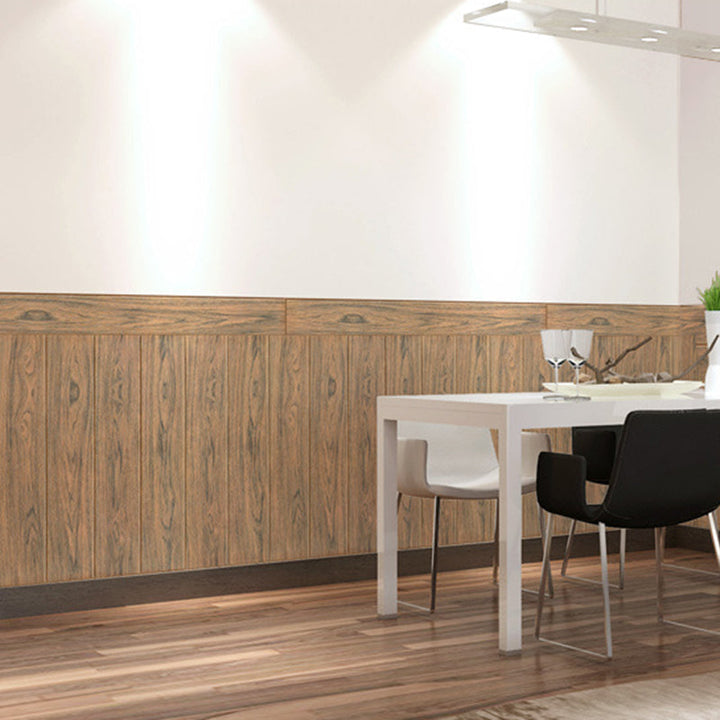 Lisslune | 3D Embossed Interior Wall Covering Self-Adhesive Wood Look Wall Paneling