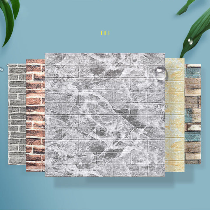 Lisslune | 3D embossing interior wall panel self-adhesive square wall panel