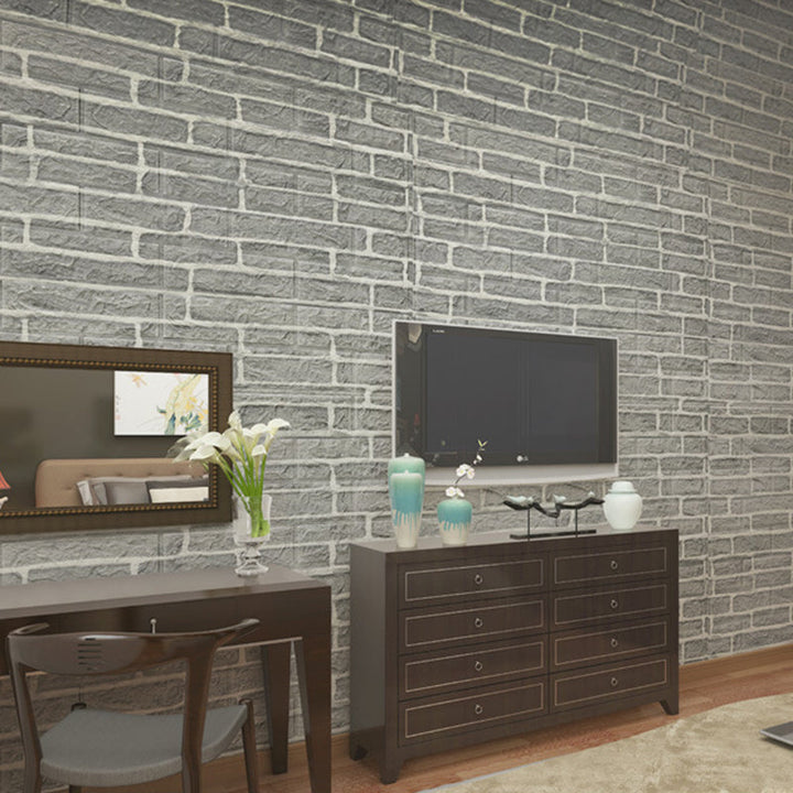 Lisslune | 3D embossing interior wall panel self-adhesive square wall panel