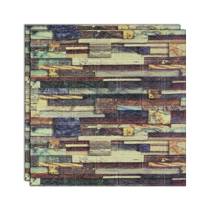 Lisslune | 3D embossing interior wall panel self-adhesive square wall panel