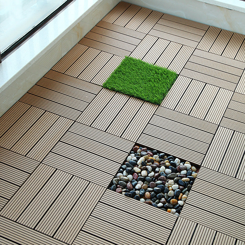 Lisslune | Rectangular constructed tiles water-resistant parquet flooring for balcony
