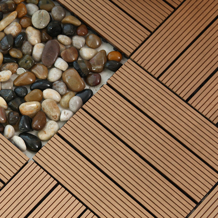 Lisslune | Rectangular constructed tiles water-resistant parquet flooring for balcony