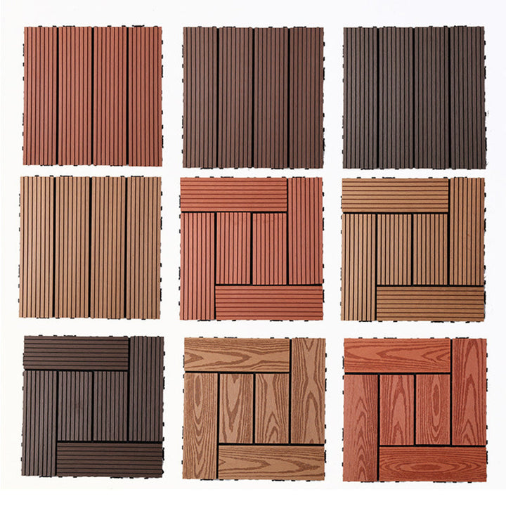 Lisslune | Rectangular constructed tiles water-resistant parquet flooring for balcony