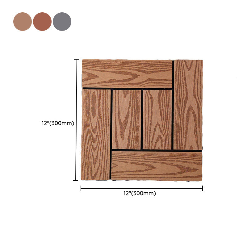 Lisslune | Rectangular constructed tiles water-resistant parquet flooring for balcony