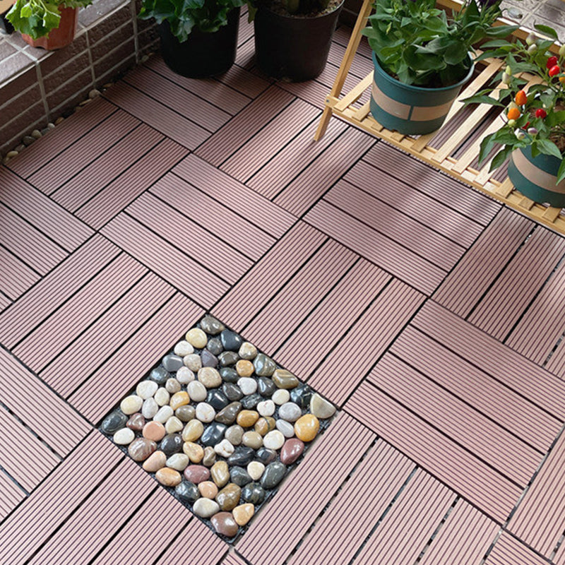 Lisslune | Square Engineer Wooden Floor Water Repellent Smooth Tile for Patio Garden
