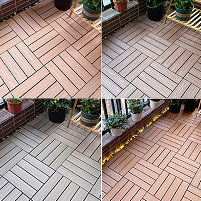 Lisslune | Square Engineer Wooden Floor Water Repellent Smooth Tile for Patio Garden