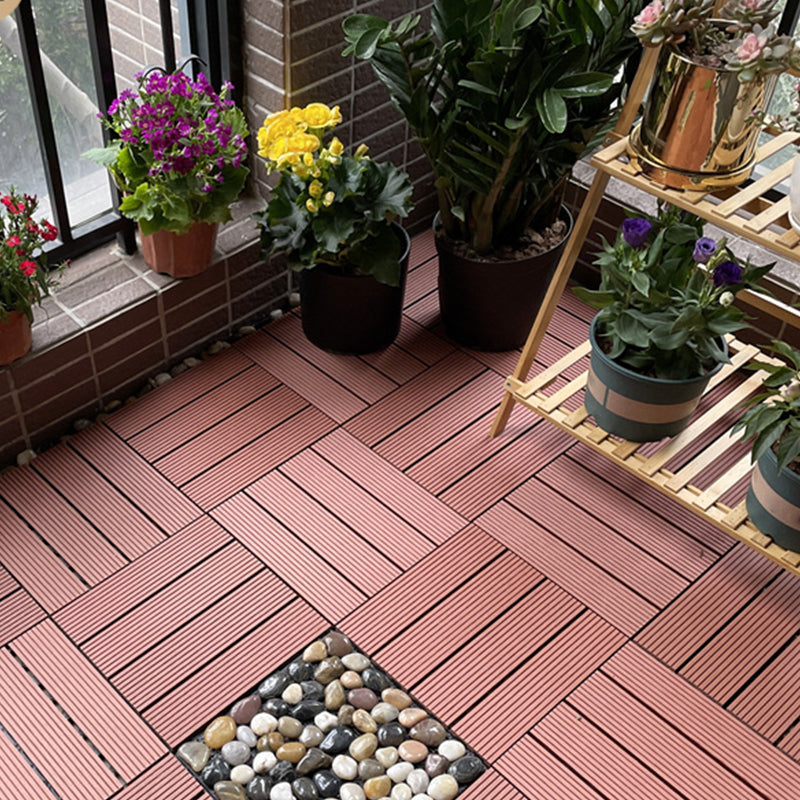 Lisslune | Square Engineer Wooden Floor Water Repellent Smooth Tile for Patio Garden