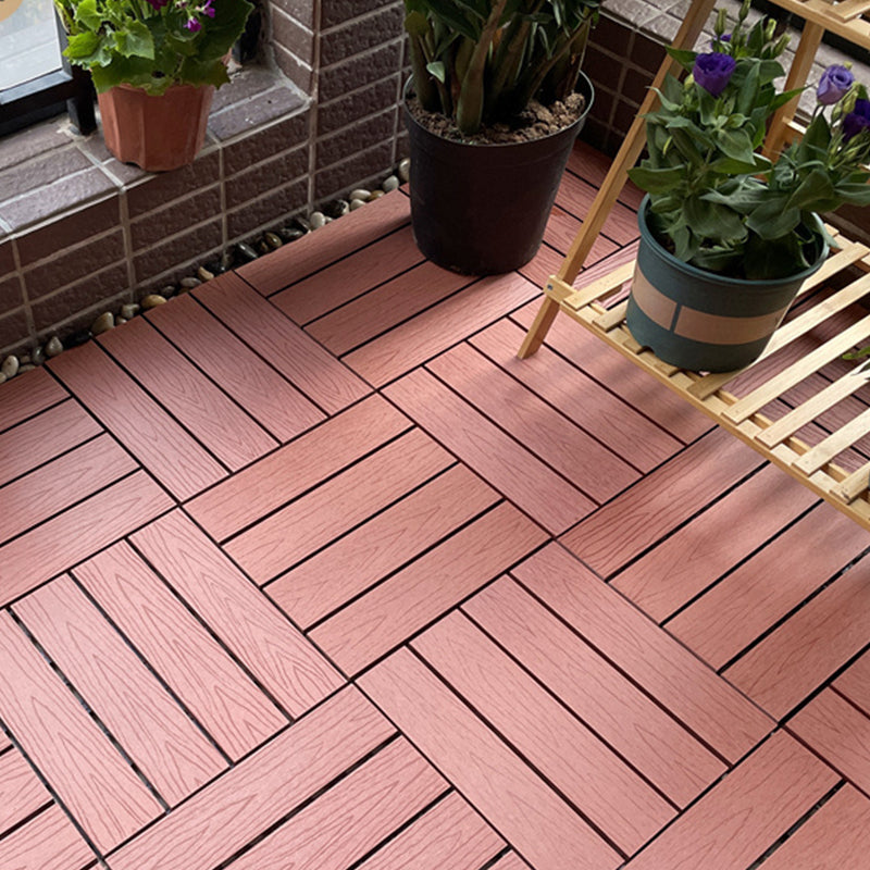 Lisslune | Square Engineer Wooden Floor Water Repellent Smooth Tile for Patio Garden