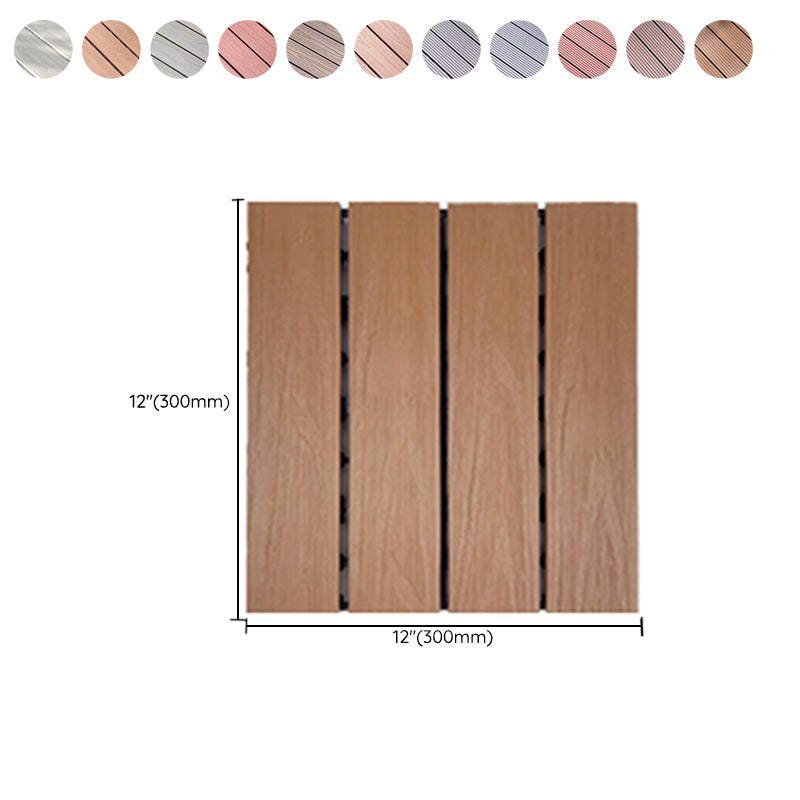 Lisslune | Square Engineer Wooden Floor Water Repellent Smooth Tile for Patio Garden