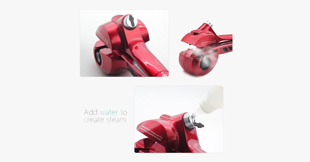 Lisslune | New Generation Ceramic Automatic Hair Steam Curler – Curls for Beach Waves and Much More