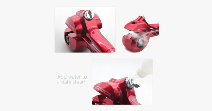 Lisslune | New Generation Ceramic Automatic Hair Steam Curler – Curls for Beach Waves and Much More
