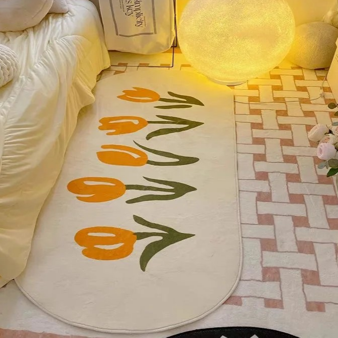 Lisslune | Nightstand Tulips Rug