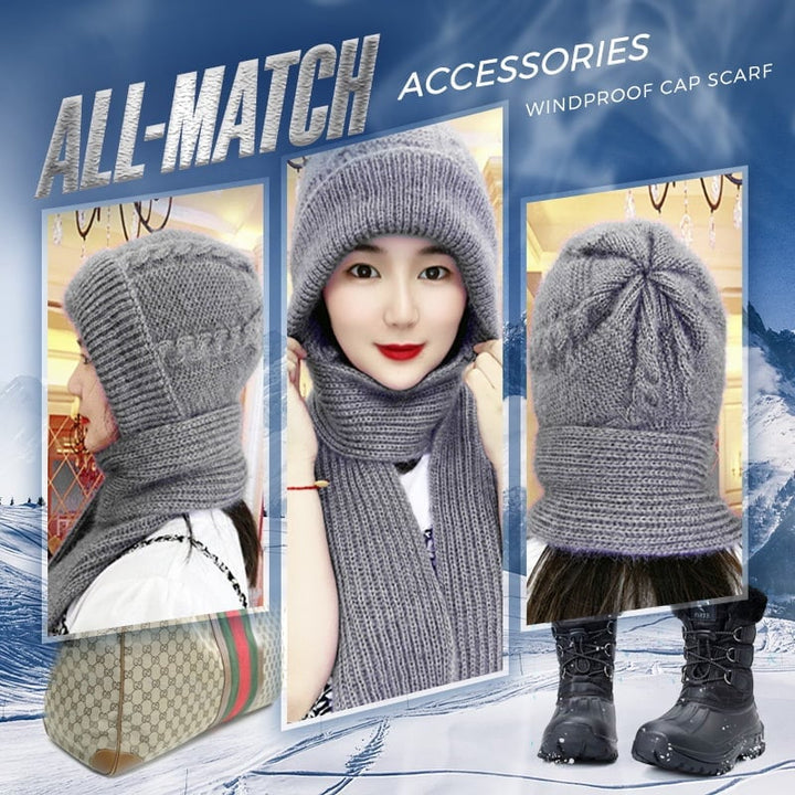 Lisslune | Integrated Ear Protection Windproof Cap Scarf