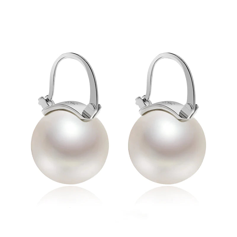 Lisslune | Black Pearl Earrings  Available in White Champagne Grey Gold and Black  Pearl Dangle Earrings