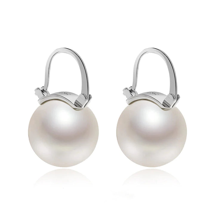 Lisslune | Black Pearl Earrings  Available in White Champagne Grey Gold and Black  Pearl Dangle Earrings