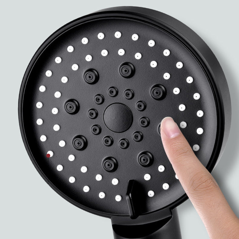 Lisslune | Round Spray Shower Head 6 Settings Adjustable Water Flow Handheld Shower Head