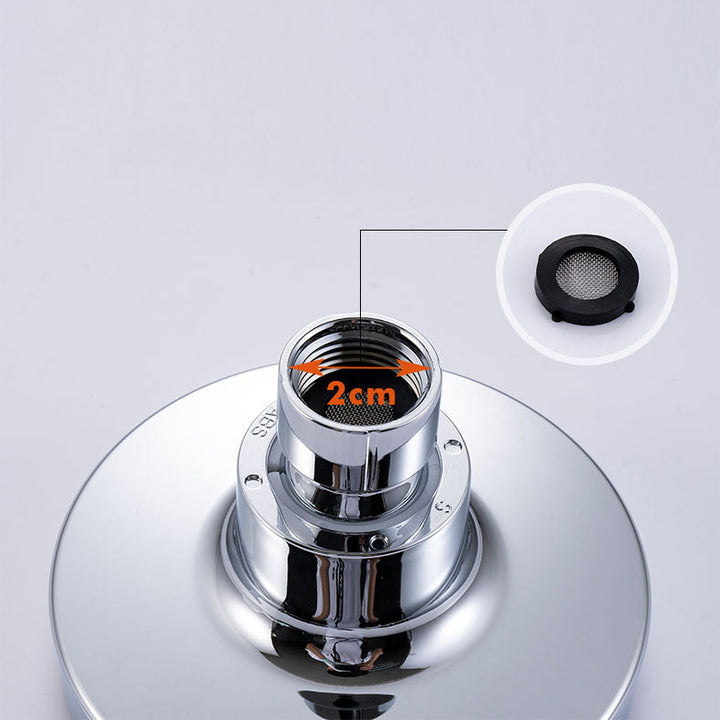 Lisslune | Round Small Upper Shower Head Wall Mount Adjustable Shower Head