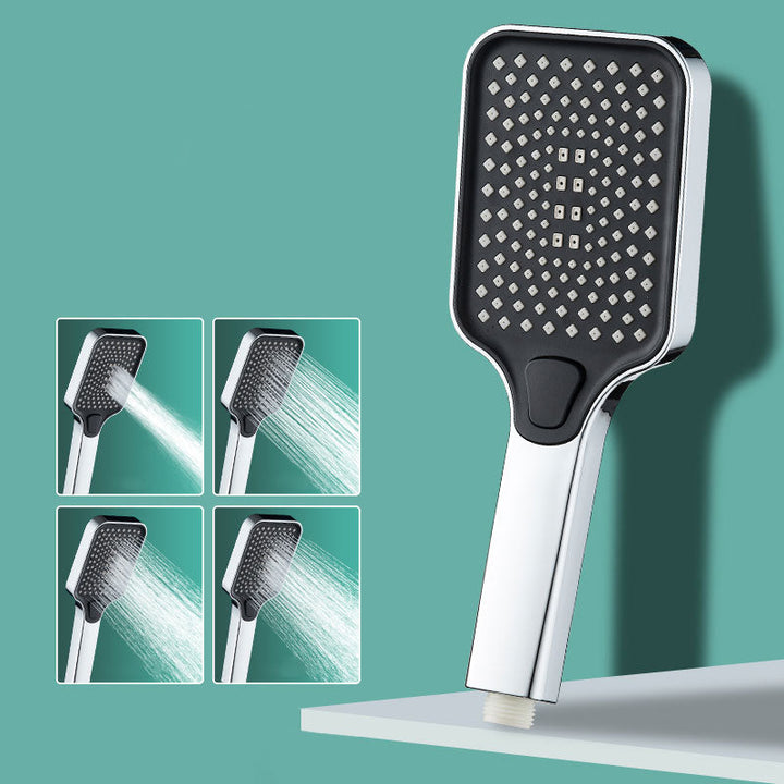 Lisslune | Rectangular Pressure Shower Head 4-Adjustable Water Flow Hand Shower