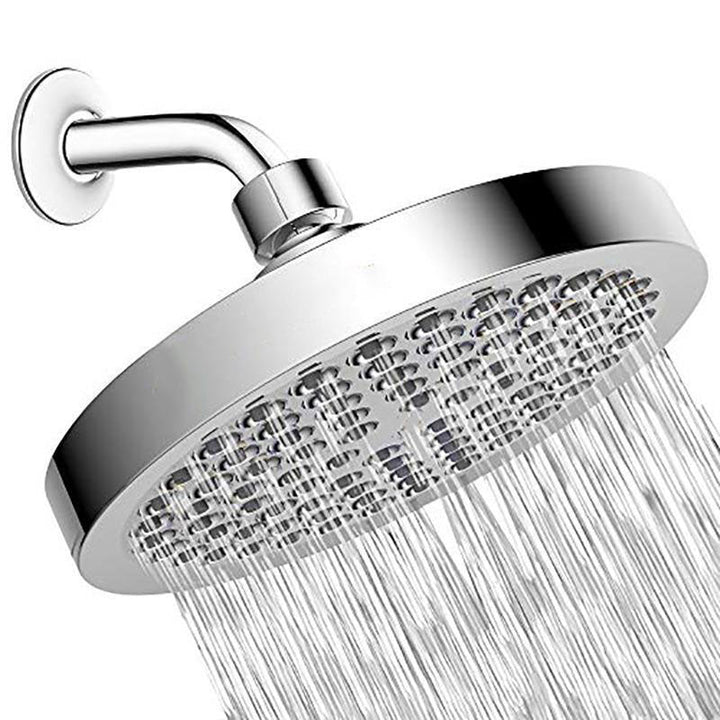 Lisslune | Round Pressure Regulated Rain Shower Head Wall Mount Adjustable Shower Head
