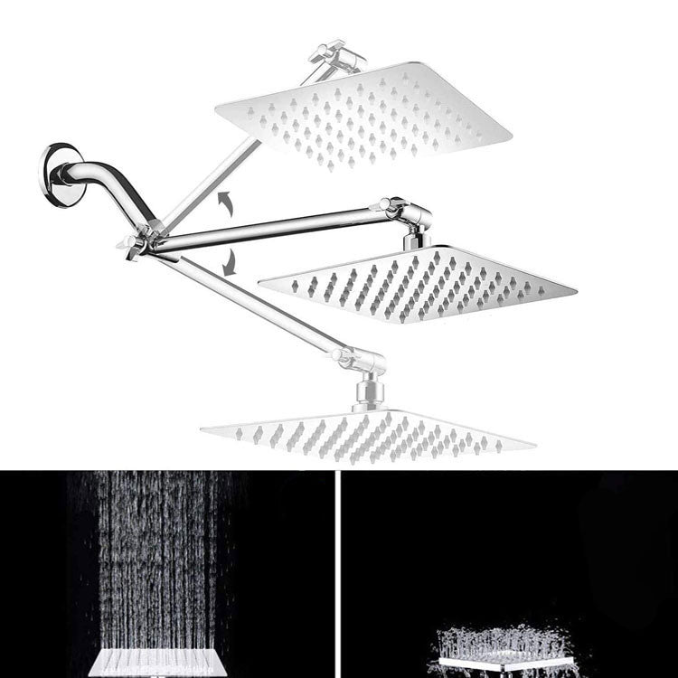 Lisslune | Contemporary Double Handle Shower Head High Arc Shower Head Combination in Chrome