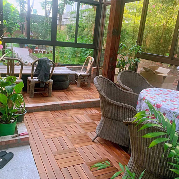 Lisslune | Country House Engineered Floor Tile Waterproof Click-Lock Indoor Wood Flooring