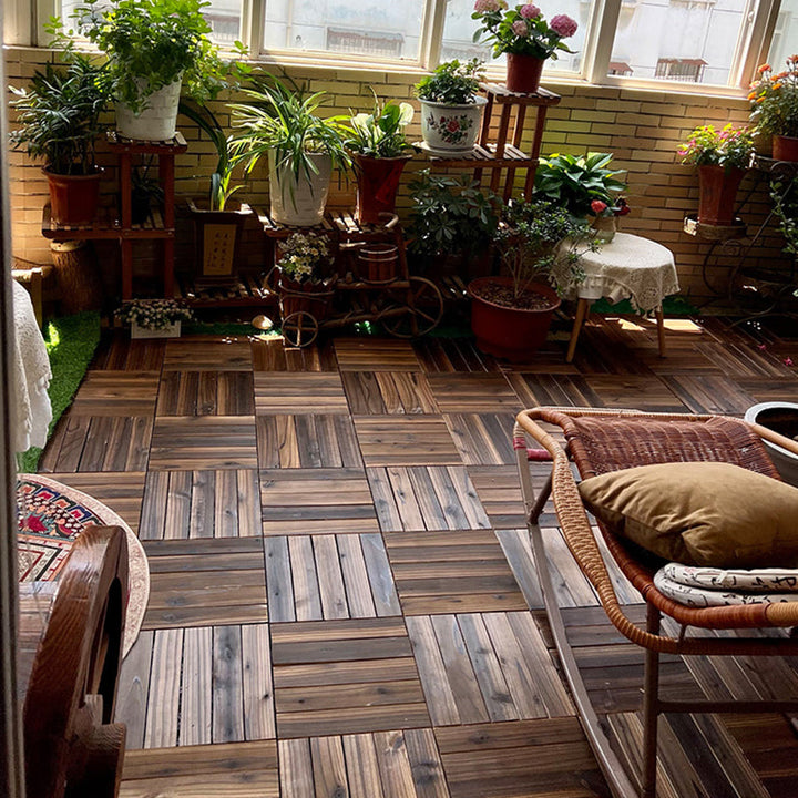 Lisslune | Country House Engineered Floor Tile Waterproof Click-Lock Interior Wood Floor