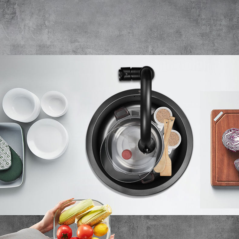 Lisslune | Contemporary Style Kitchen Sink Stainless Steel Kitchen Sink with Single Bowl