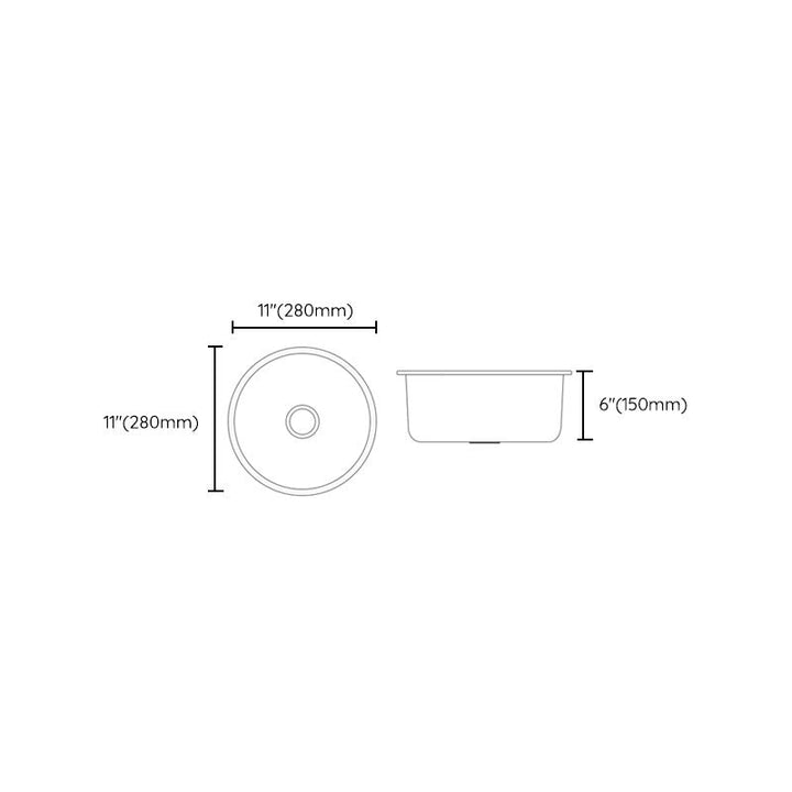 Lisslune | Contemporary Style Kitchen Sink Stainless Steel Kitchen Sink with Single Bowl