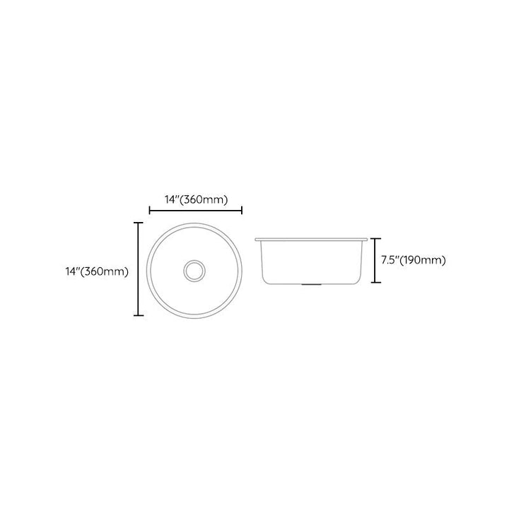 Lisslune | Contemporary Style Kitchen Sink Stainless Steel Kitchen Sink with Single Bowl