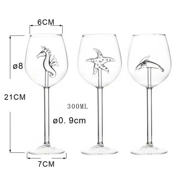 Lisslune | Sea Animals Dolphin Seahorse Starfish Glasses