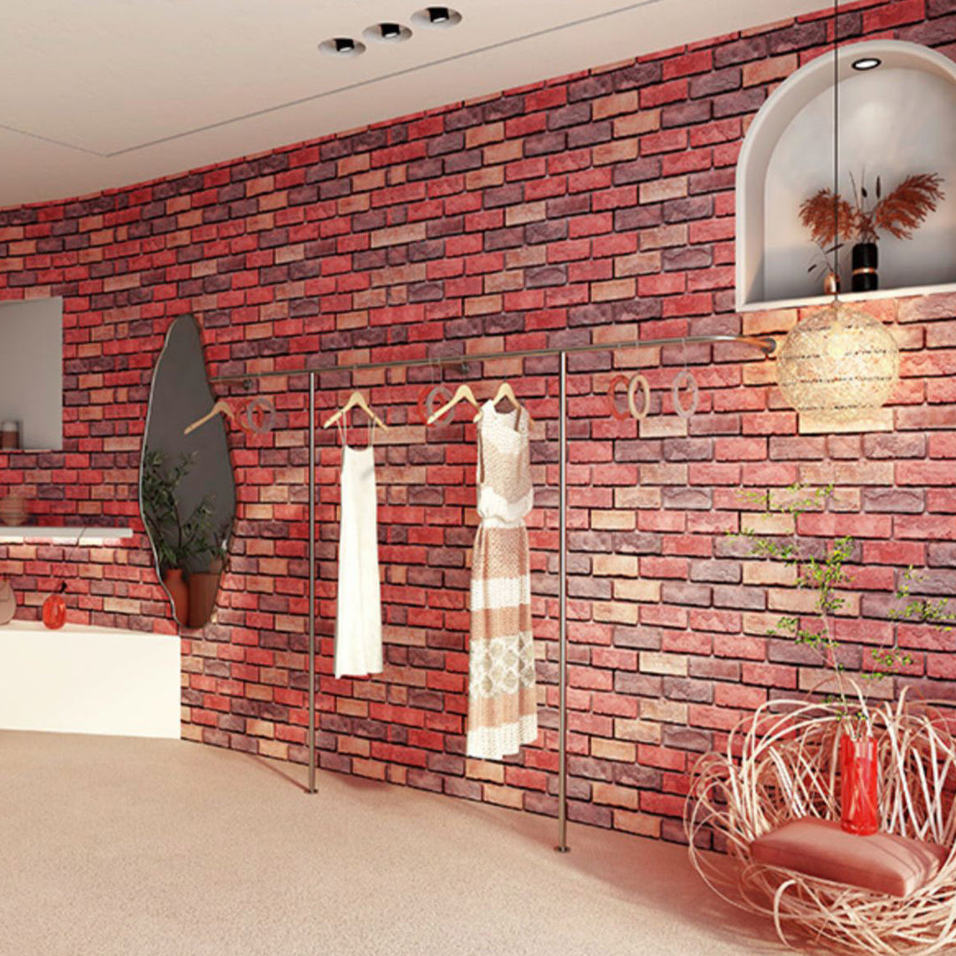 Lisslune | Industrial Wall Plank Brick Pattern Bathroom and Living Room Wall Panels
