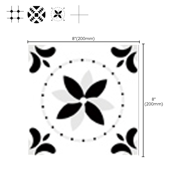 Lisslune | Modern Peel & Stick Mosaic Tiles PVC Single Panel Square Peel and Stick Wall Tile
