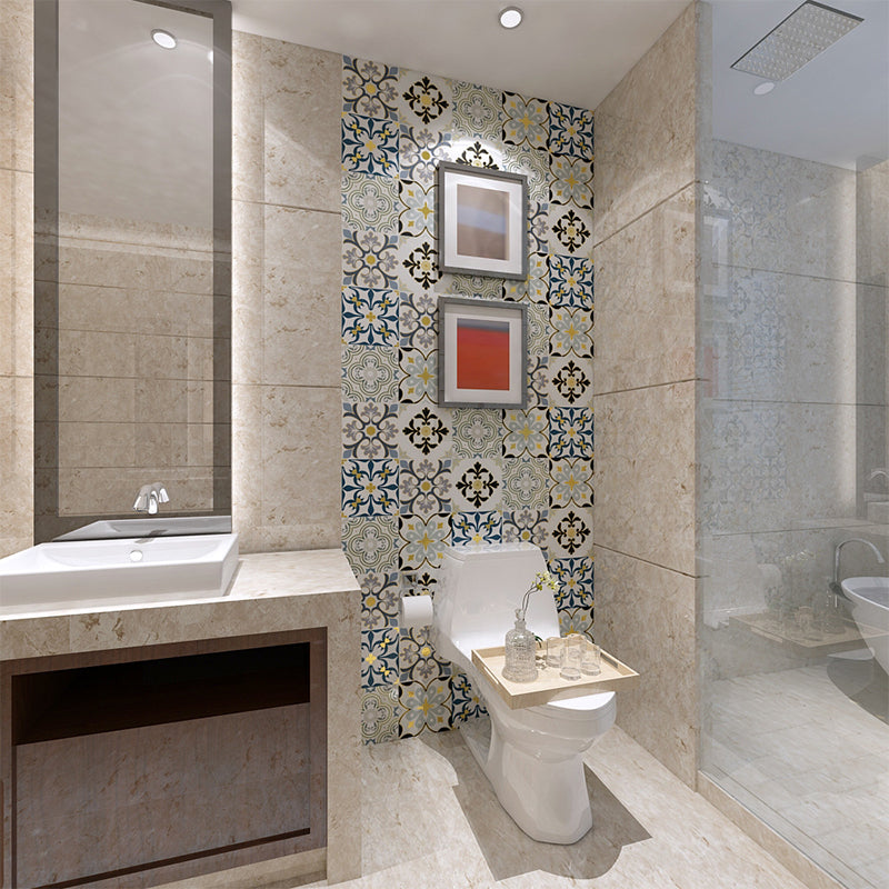 Lisslune | PVC Square Peel & Stick Mosaic Tile Multi-Colors Kitchen and Bathroom Single Tile