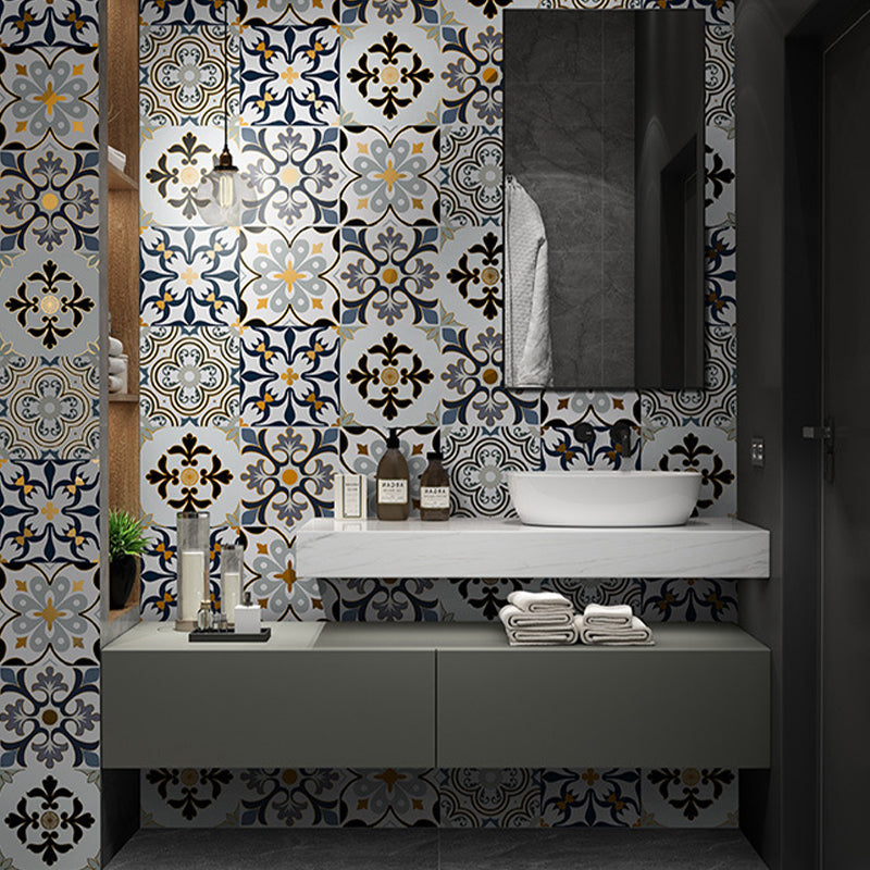 Lisslune | PVC Square Peel & Stick Mosaic Tile Multi-Colors Kitchen and Bathroom Single Tile