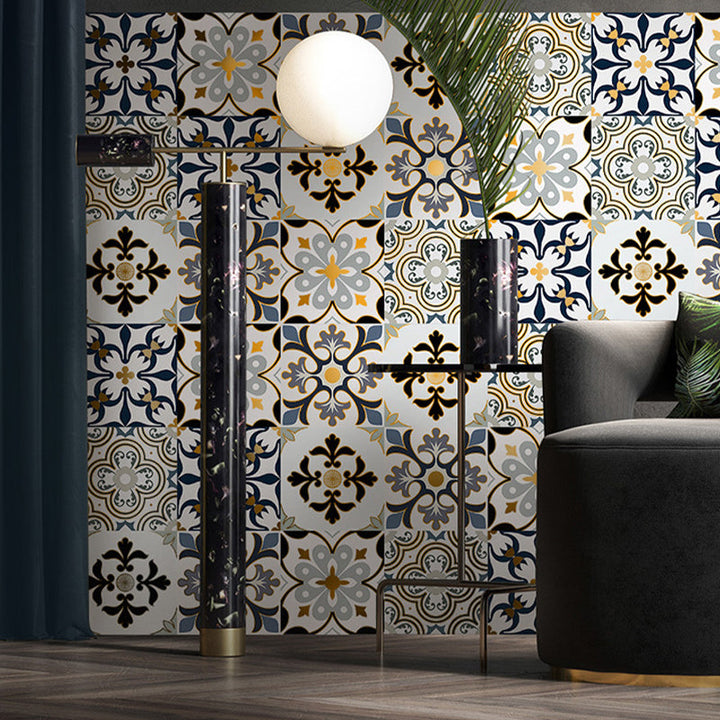 Lisslune | PVC Square Peel & Stick Mosaic Tile Multi-Colors Kitchen and Bathroom Single Tile