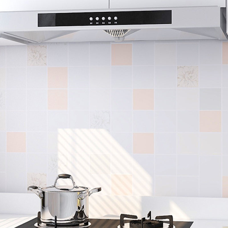 Lisslune | Modern Peel and Stick Tiles PVC Square Wallpaper for Kitchen and Bathroom Splashback