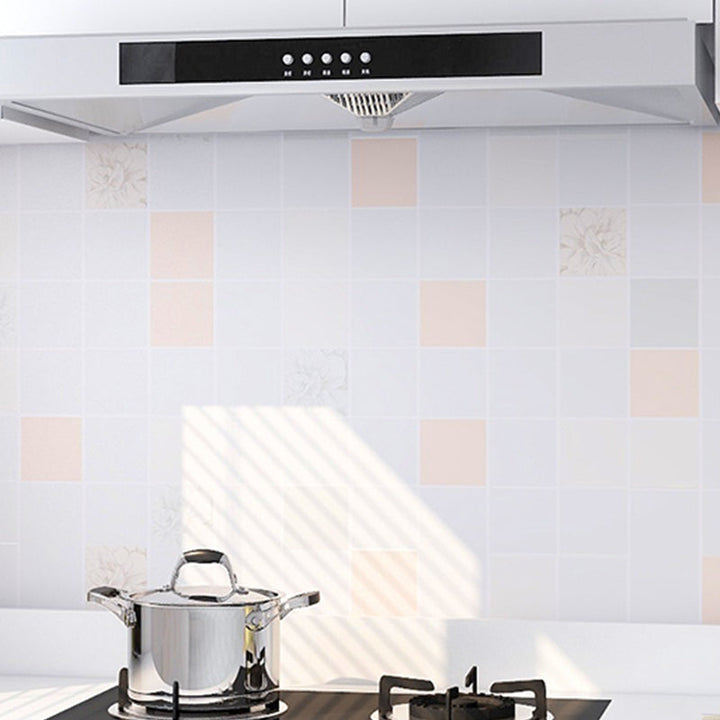 Lisslune | Modern Peel and Stick Tiles PVC Square Wallpaper for Kitchen and Bathroom Splashback