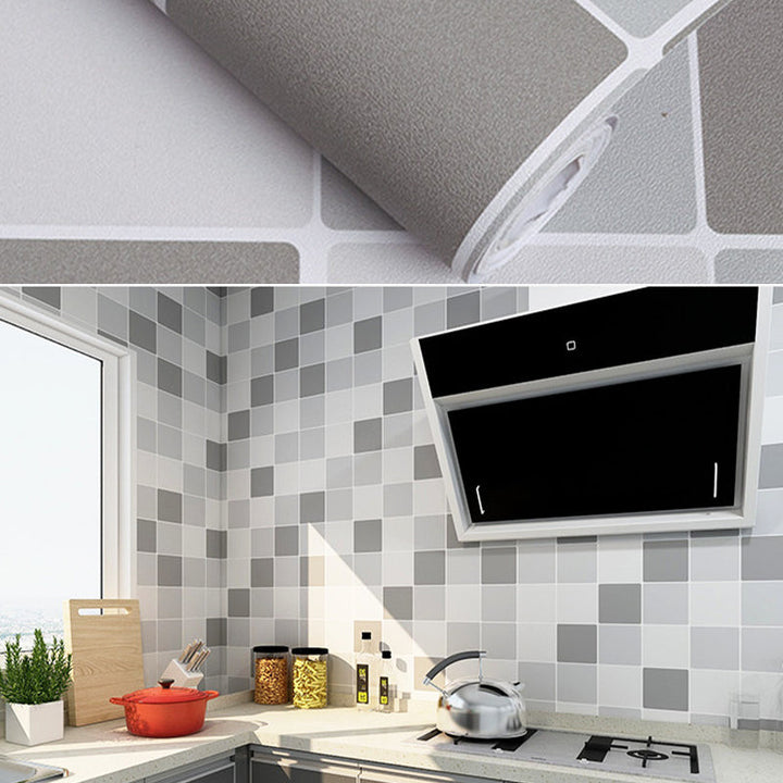 Lisslune | Modern Peel and Stick Tiles PVC Square Wallpaper for Kitchen and Bathroom Splashback