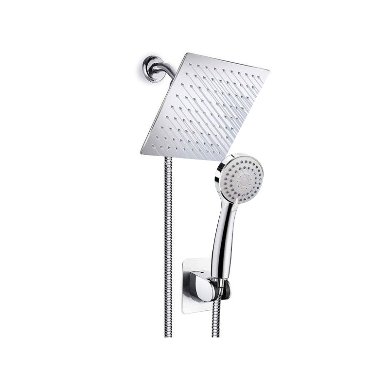 Lisslune | Modern Pull-Down Dual Showerhead Square High Arch Showerhead Combination