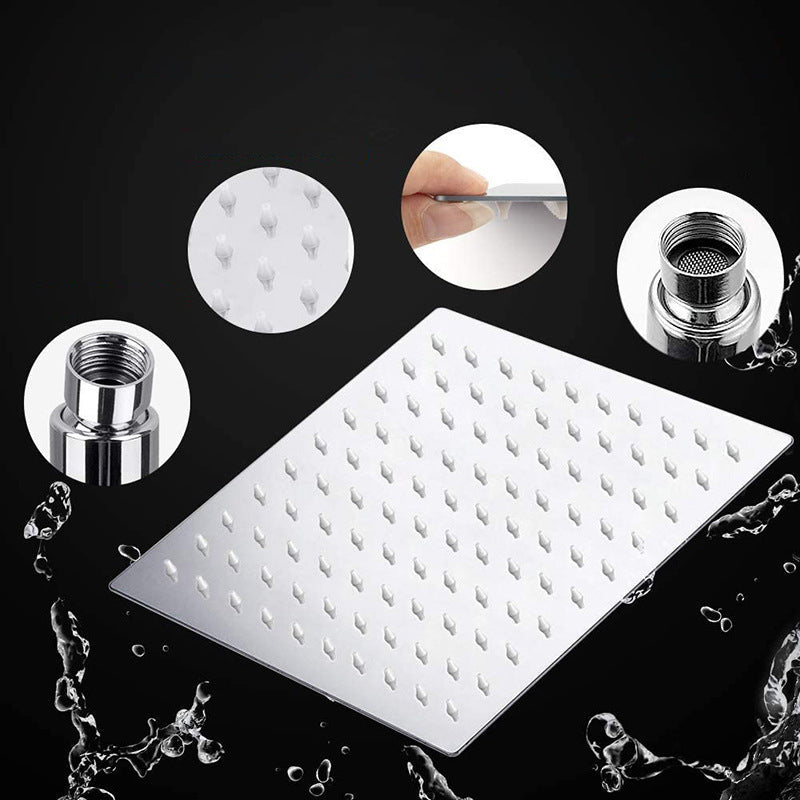 Lisslune | Modern Pull-Down Dual Showerhead Square High Arch Showerhead Combination