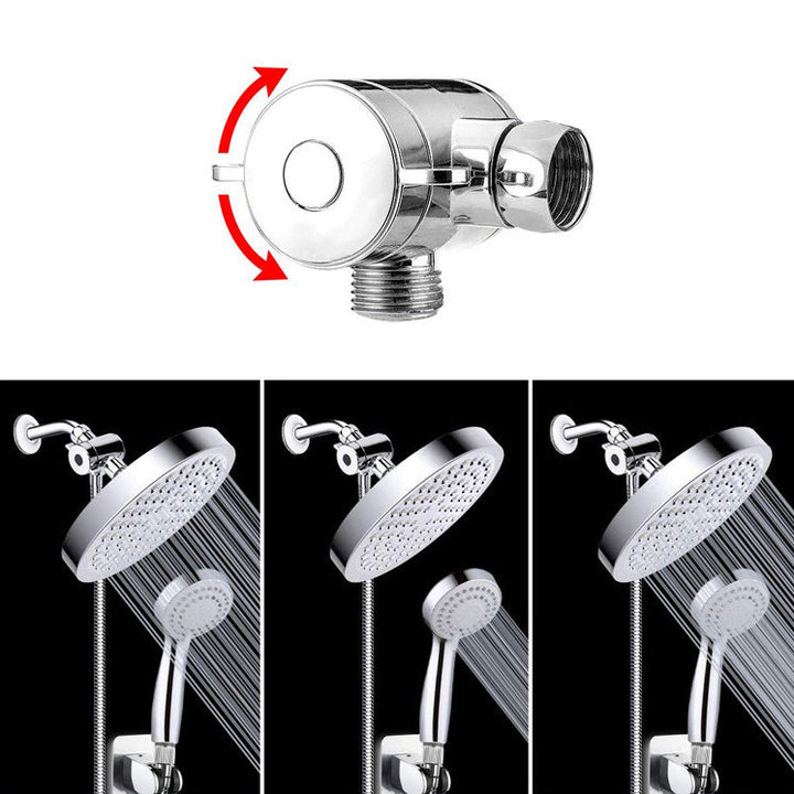 Lisslune | Modern Dual Shower Head Square High Arc Shower Head Combination in Silver
