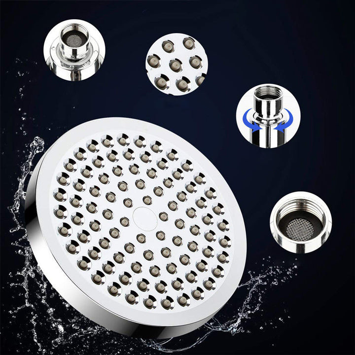 Lisslune | Modern Dual Shower Head Square High Arc Shower Head Combination in Silver